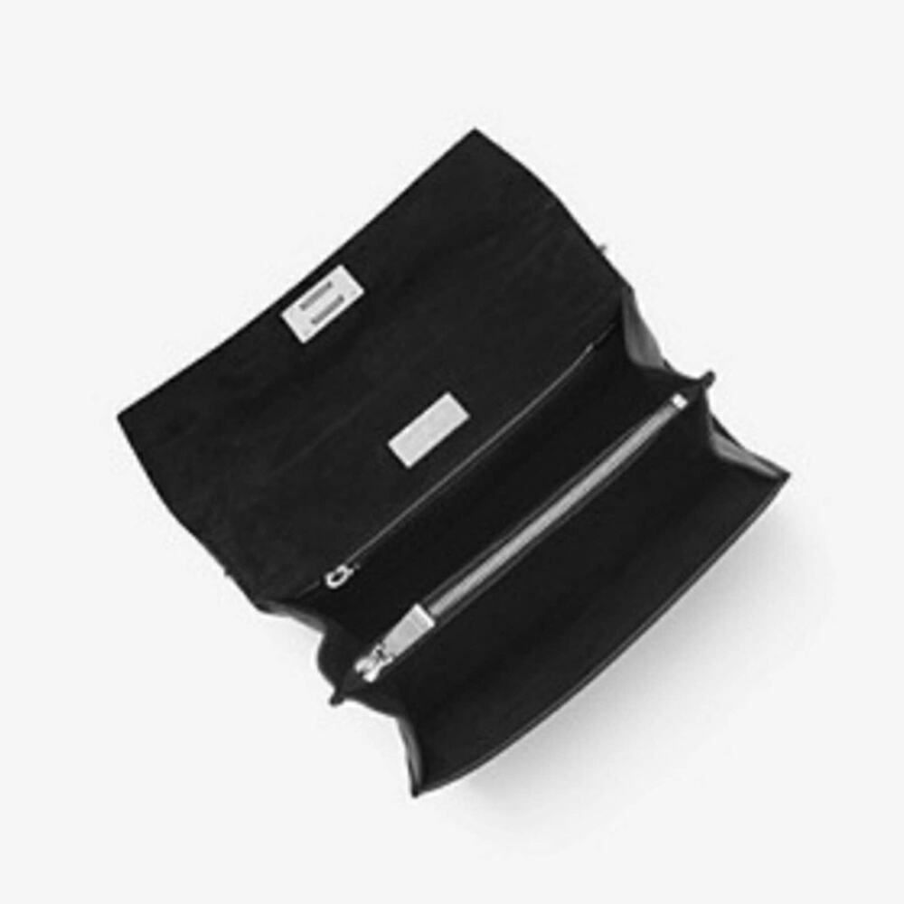 NWT Michael Kors Bancroft Black and White Calf Hair Shoulder Bag - Picture 8 of 11